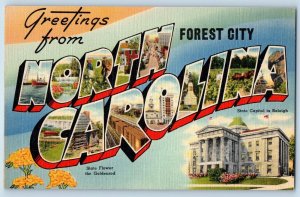 Eau Claire Wisconsin WI Postcard Large Letter Greetings Landmarks 1939 Vintage