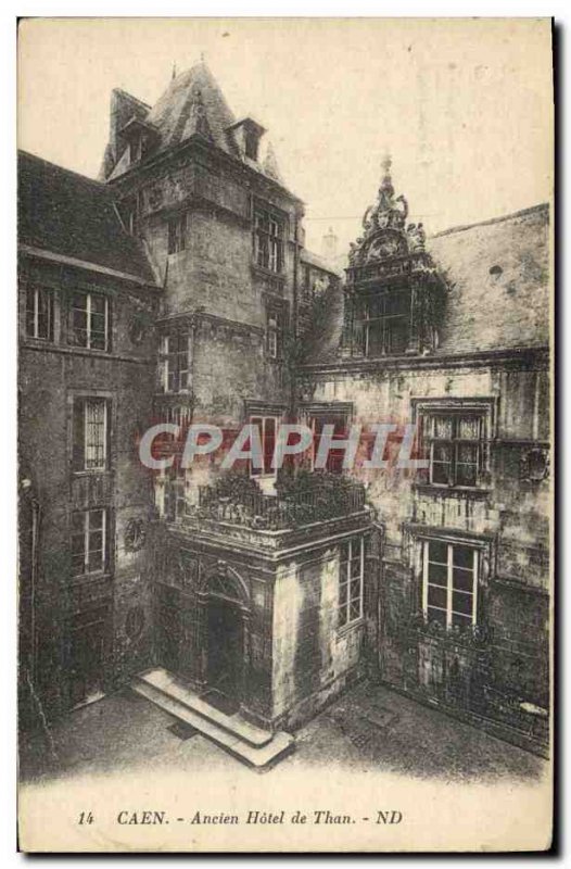 Old Postcard Old Hotel Caen Than