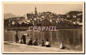 Old Postcard Cote D & # 39Azur Menton Port Pecheurs Yvon