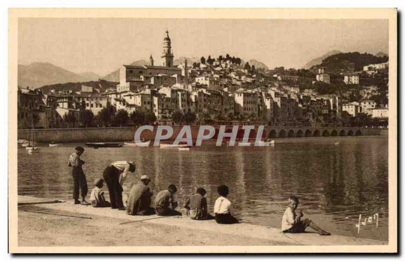 Old Postcard Cote D & # 39Azur Menton Port Pecheurs Yvon