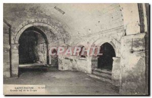Postcard Old Saint Victor Great nave of the Crypt