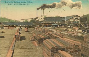 Postcard 1910 Washington Aberdeen Grays Harbor one 18 lumber Mills 23-13622