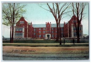 Panoramic View Of St. Luke's Hospital Utica New York NY Rotograph Postcard