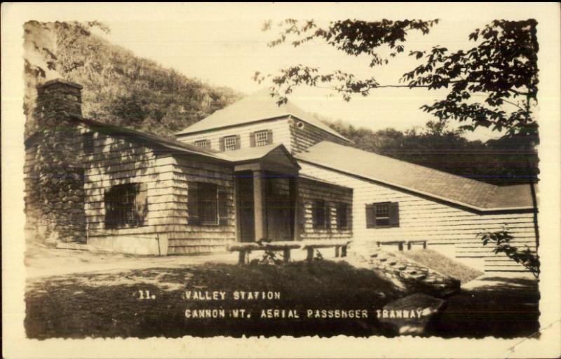 White Mountains NH Valley Station Cannon Mtn Real Photo Postcard