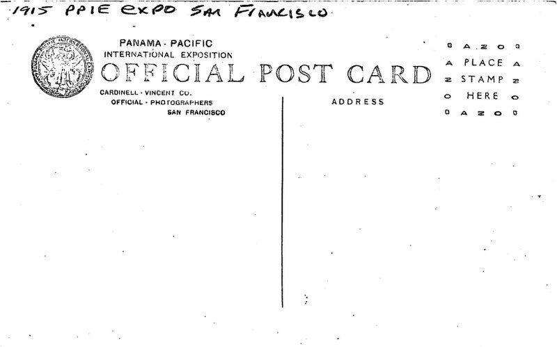 1915 PPIE San Francisco California NY State Building Postcard RPPC 3873