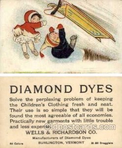 Diamond Dyes, Wells & Richardson Co. Burlington, VT - Approx Inch = 3 x 5 Unu...