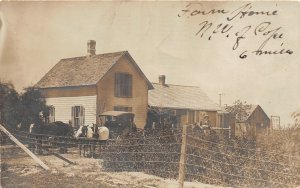 H11/ Cope Colorado RPPC Postcard Washington County Residence Horses