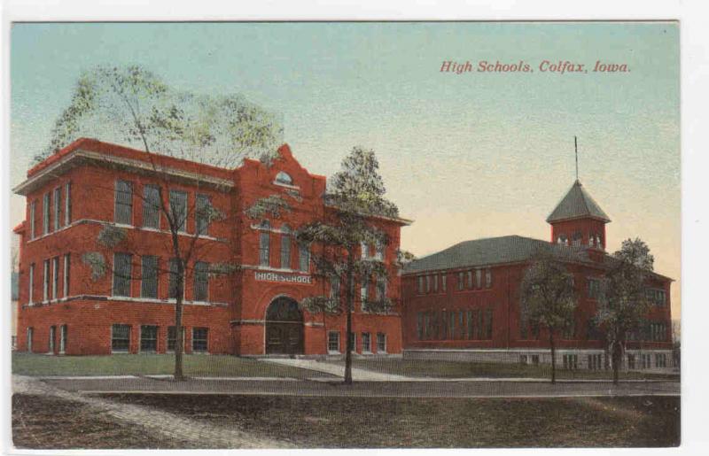 High Schools Colfax Iowa 1910c postcard