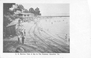 Virginia Quantico Marines in Potomac River Vintage Postcard EE16