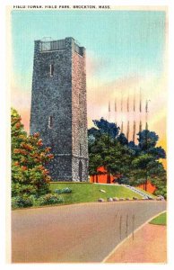 Postcard TOWER SCENE Brockton Massachusetts MA AR0787