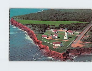 Postcard Aerial view of East Point lighthouse, Elmira, Canada