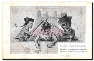 Postcard Old duplex Guignol Theater Gnafron