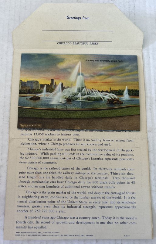 Scenes in Chicago Parks 16 Postcard Souvenir Folder