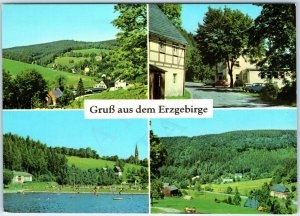 c1970s Erzgebirge Germany Greetings Holzhau Rechenberg-Bienenmuhle 4x6 PC Vtg M5