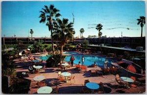 1963 Safari Hotel Scottsdale Arizona Swimming Pool Convention Posted Postcard