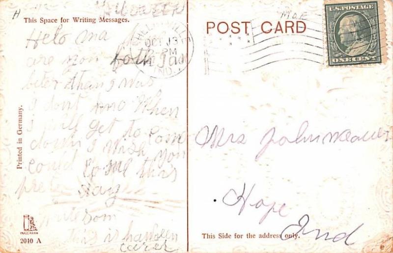 Artist Gottsschalk Halloween postal used unknown 