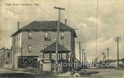 Cedar Street in Manistique, Michigan