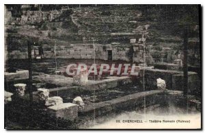 Old Postcard Cherchell Theater Roman Ruins