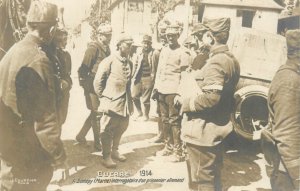 World War I (1914-1918) France Somepy Marne interrogation of a German prisoner 