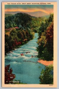 Postcard Pigeon River Great Smoky Mountains National Park Jim Thompson