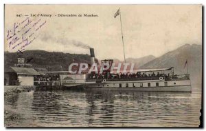 Old Postcard Lac d & # 39Annecy Debarcadere Menthon