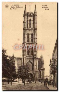 Old Postcard Belgium Ghent Saint Bavo Church