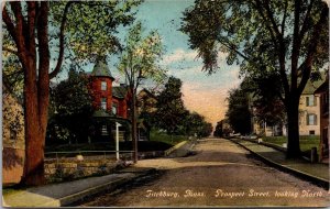 Prospect Street Looking North, Fitchburg MA c1910 Alexandria VA Postcard T41