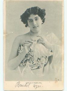Pre-1907 risque foreign EGYPTIAN BELLY DANCER GIRL MAILED FROM CAIRO EGYPT J4413