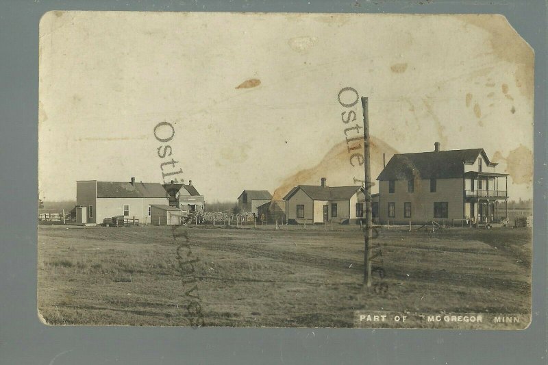 McGregor MINNESOTA RPPC 1914 MAIN STREET General Store nr Aitkin Tamarack Wright