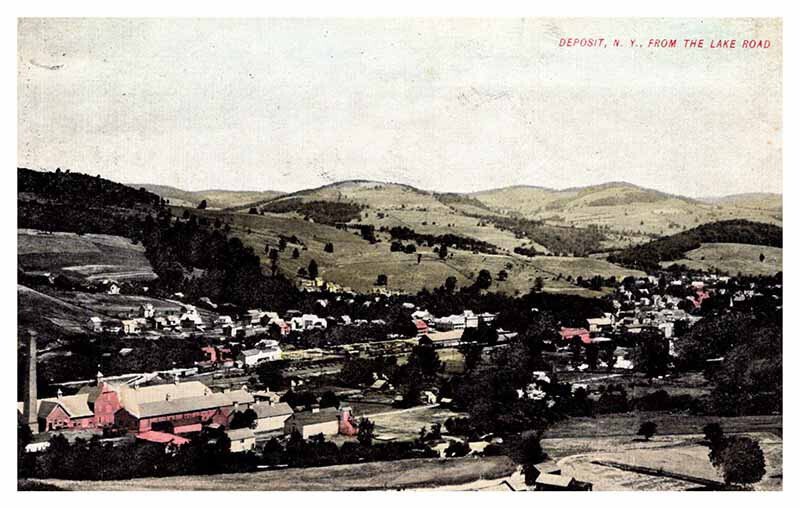 Postcard PANORAMIC SCENE Deposit New York NY AQ8630