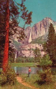 Vintage Postcard 1957 Yosemite Upper Falls Yosemite National Park