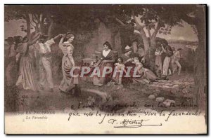 Fantasy - Torque - Provence - La Farandole - dance - dance - Old Postcard