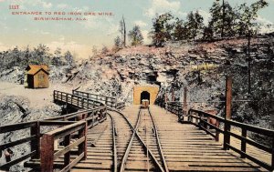 Birmingham Alabama view of entrance to Red Iron Ore Mine antique pc BB1250