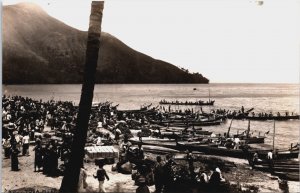 Indonesia Lake Toba Sumatra Vintage RPPC C102