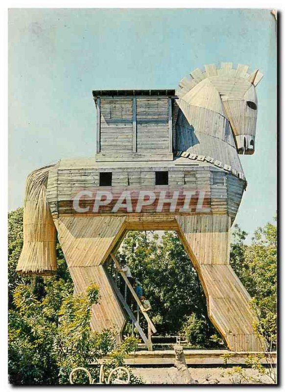 Postcard Modern Canakkale Turiye Trojan horse bay