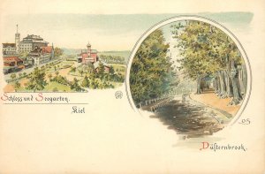 Grus Aus Postcard Schloss Und Seegarten Kiel Dufternbrook Schleswig-Holstein