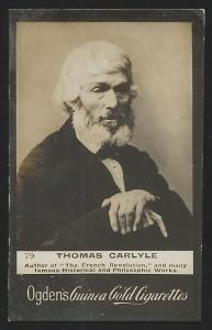 Ogden's Guinea Gold THOMAS CARLYLE Cigarettes Card. Usual Small faults