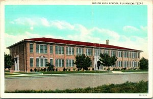 Vtg Postcard - Junior High School - Plainview TX Texas - Unposted