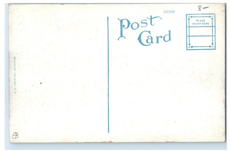 c1910's Post Office Building Dowagiac Michigan MI Unposted Antique Postcard 