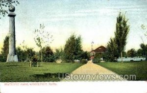 Institute Park - Worcester, Massachusetts MA Postcard