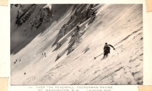 Vintage Postcard Over The Headwall Tuckerman Ravine Mt. Washington New Hampshire