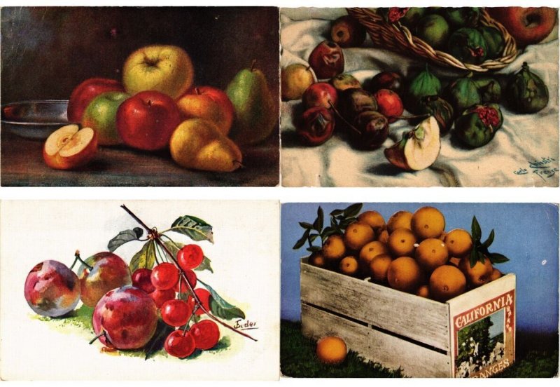 FRUIT, FRUITS, 67 Vintage Postcards pre-1940 (L6218)