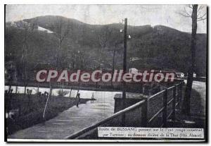 Old Postcard Bussang Road passing the Red Bridge (Upper Alsace)