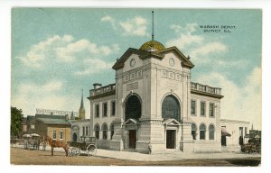 IL - Quincy. Wabash Railroad Depot circa 1908