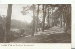Dorset Postcard - Invalids' Walk and Gardens - Bournemouth - Ref TZ3897