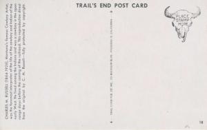 Wild Horse Fight Charles M. Russell Artist CM Trails End Unused Postcard D28