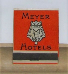 Meyer Hotels Jacksonville Orlando Florida Vintage Matchbook Cover 