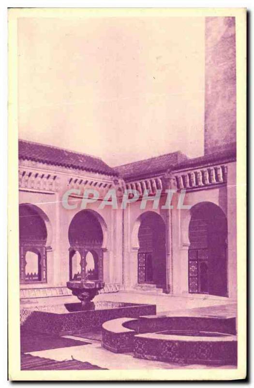 Old Postcard Tlemcen Court of the great mosque