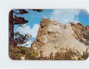 Postcard Mount Rushmore National Memorial Black Hills Keystone South Dakota USA