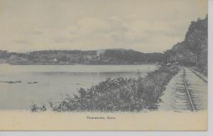 Thamesville Connecticut scenic view lake train tracks antique pc (Z8481)